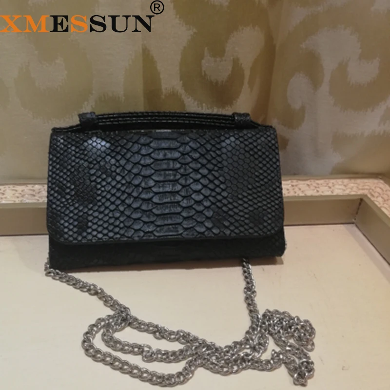 XMESSUN 2021 сумка через плечо из натуральной кожи питона сумки Женский держатель для