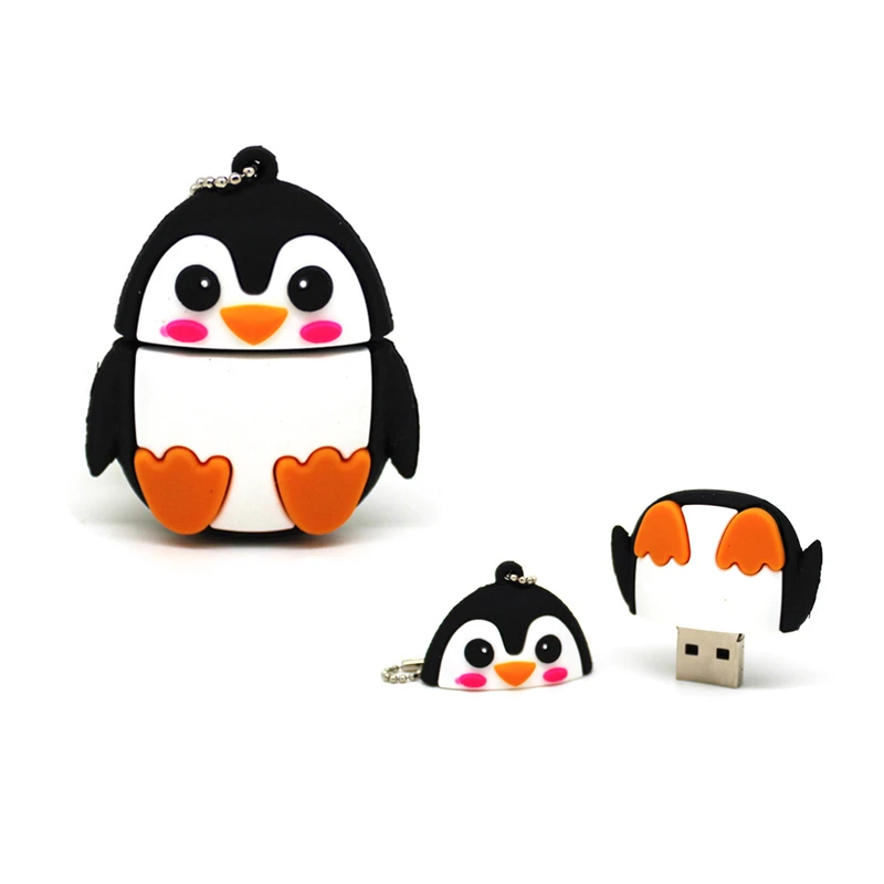 Usb флеш накопитель с изображением милых животных пингвина/Пчелы/Совы/лисы 16 ГБ 8 4