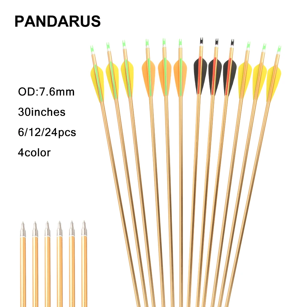 PANDARUS 30 дюймов Дартс 6/12/24 шт/партия позвоночник 500 алюминиевая стрела с 4 цветами