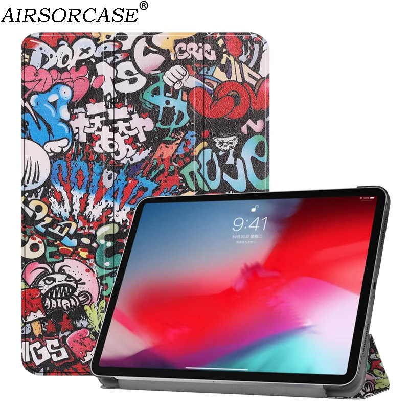 Модный чехол из искусственной кожи с рисунком для Apple iPad Pro 11 2018 планшета