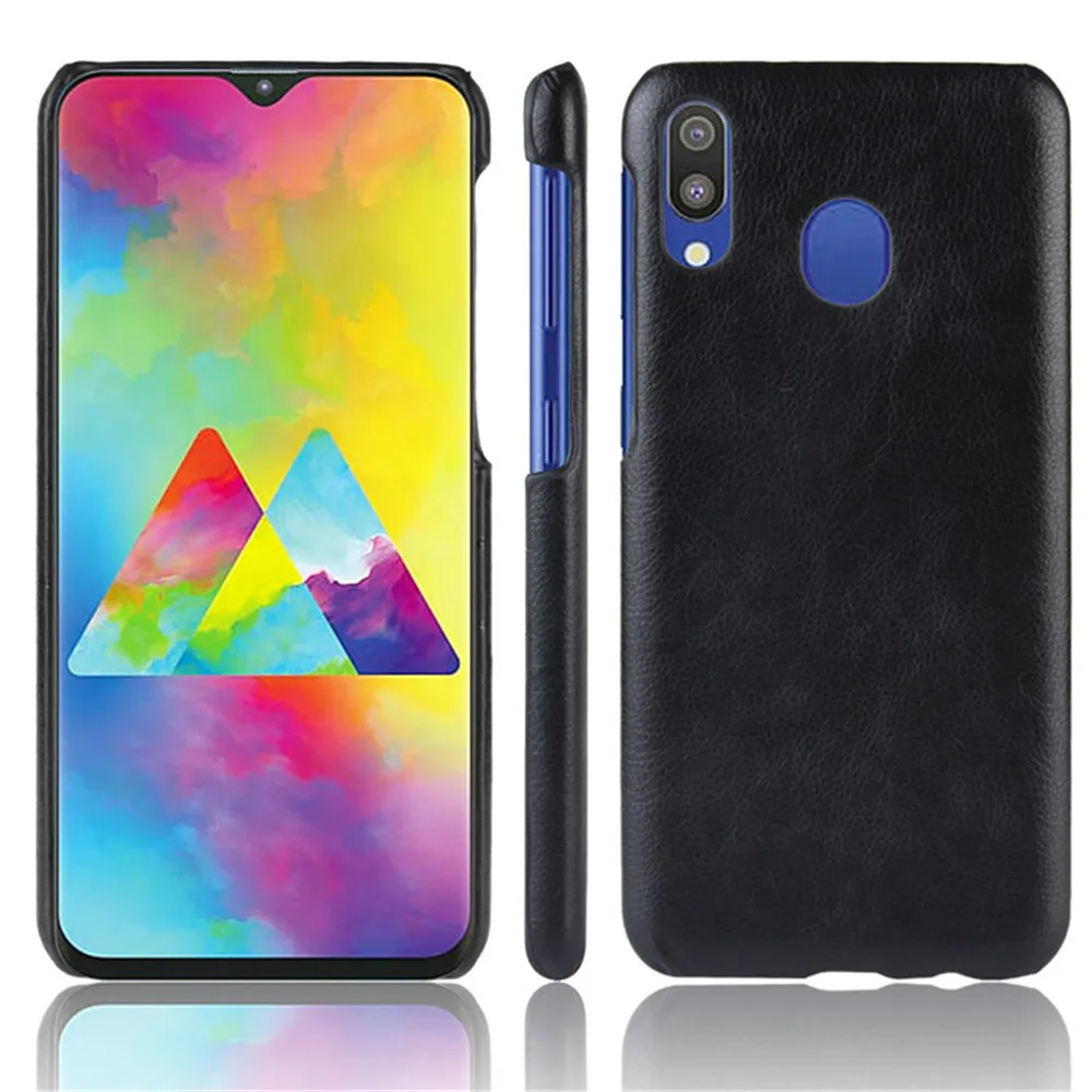 Чехол для Samsung Galaxy M20 6 3 дюйма роскошный чехол из искусственной кожи с зернистой