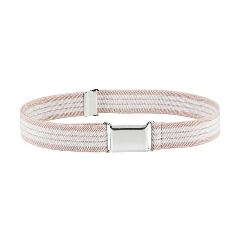 beige stripe Эластичные штаны с регулируемым поясом и пряжкой для маленьких мальчиков и девочек - Цвет: beige stripe