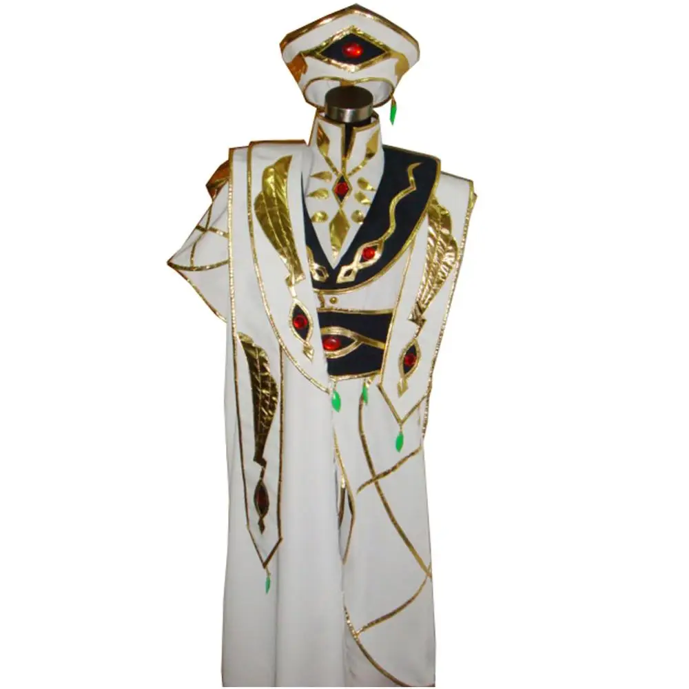 Lelouch lamperou Косплэй Code Geass Lelouch Восстания император Ver. Униформа Uwowo мужские костюмы косплей leluch - Цвет: Белый