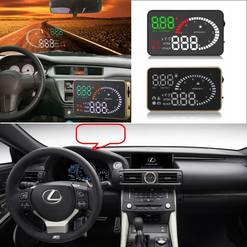 Автомобильный HUD Head Up Display для Lexus IS250/RX330/CT200H/GX470/GS300/RX350 up Safe Screen Projector Car Electroinc|obd ii car