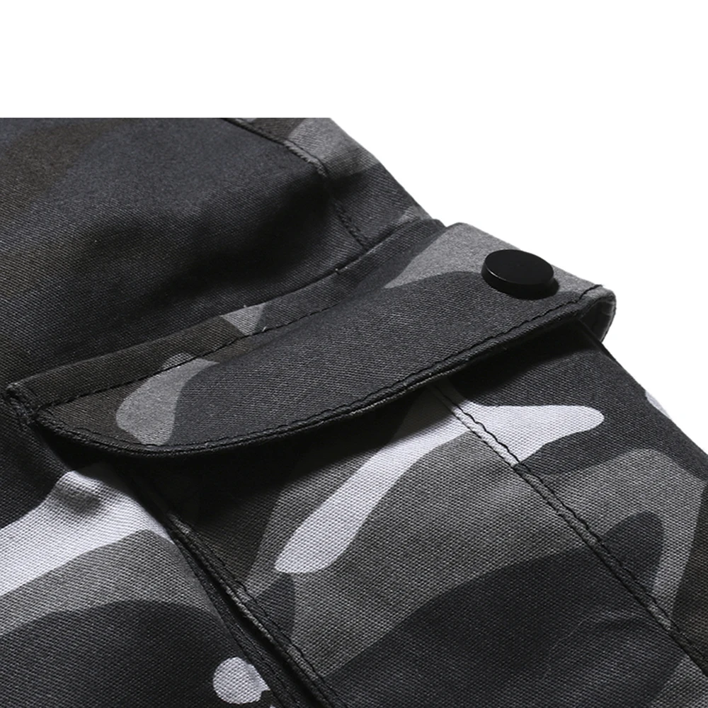 Мужские камуфляжные шорты повседневные Прямые из смесового хлопка со средней