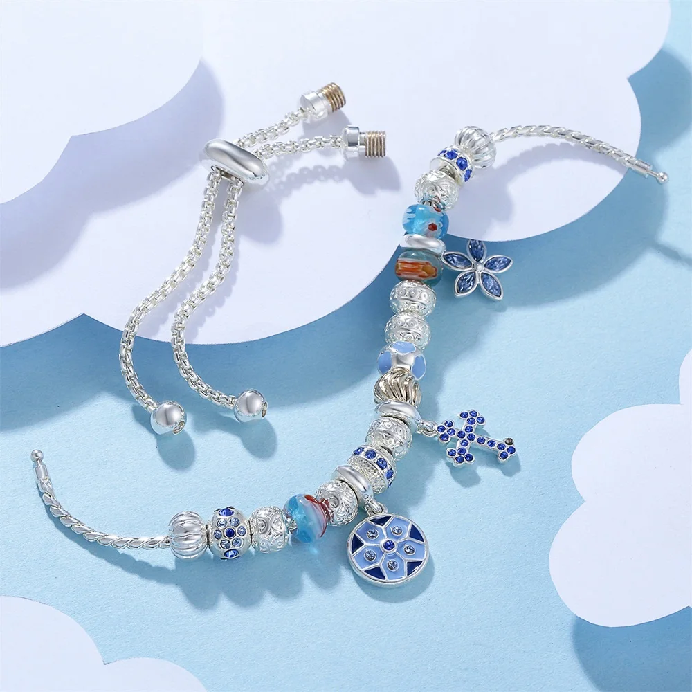 Cremo Crystal Charm Silver Sliding Bracelet For Women Original Fashion Jewelry Making Anniversary Gift | Украшения и аксессуары