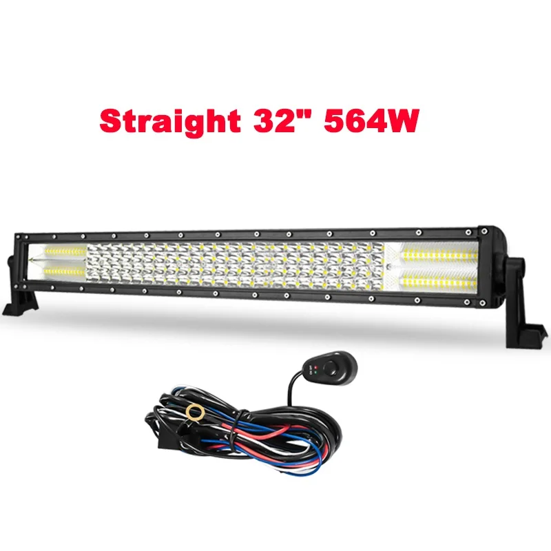 STRAIGHT 32 INCH VISORAK 22 32 42 5" четыре ряда прямой изогнутый СВЕТОДИОДНЫЙ светильник 4x4 4wd внедорожный светодиодный бар для автомобиля лодки 4WD 4x4 грузовик внедорожник ATV Jeep - Цвет: STRAIGHT 32 INCH
