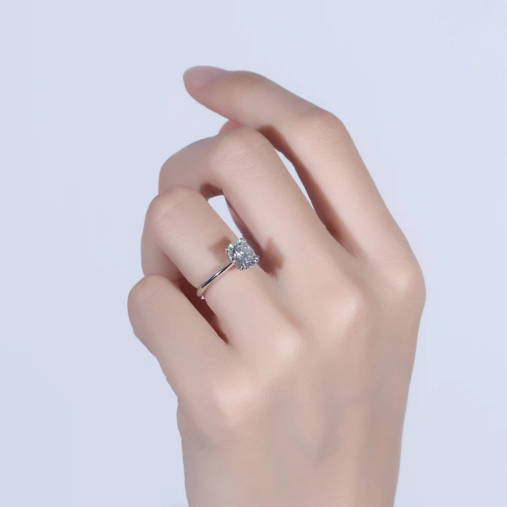 Женское серебряное кольцо для обручения Transgems 2 карата ct 7X8mm | Украшения и