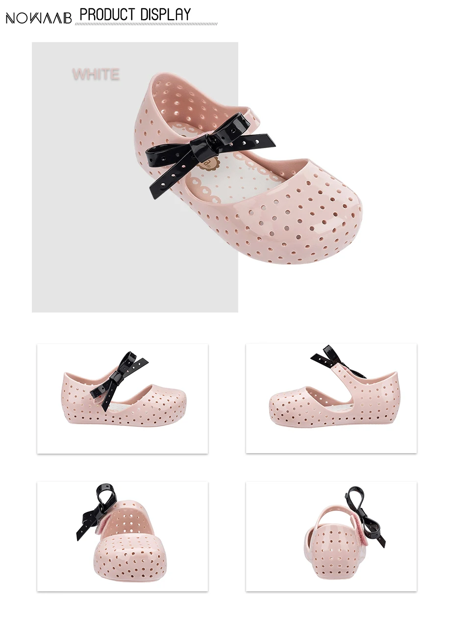 Mini Melissa Furadinha X новые оригинальные прозрачные сандалии для девочек детские сандалии детская пляжная обувь Нескользящая обувь для малышей