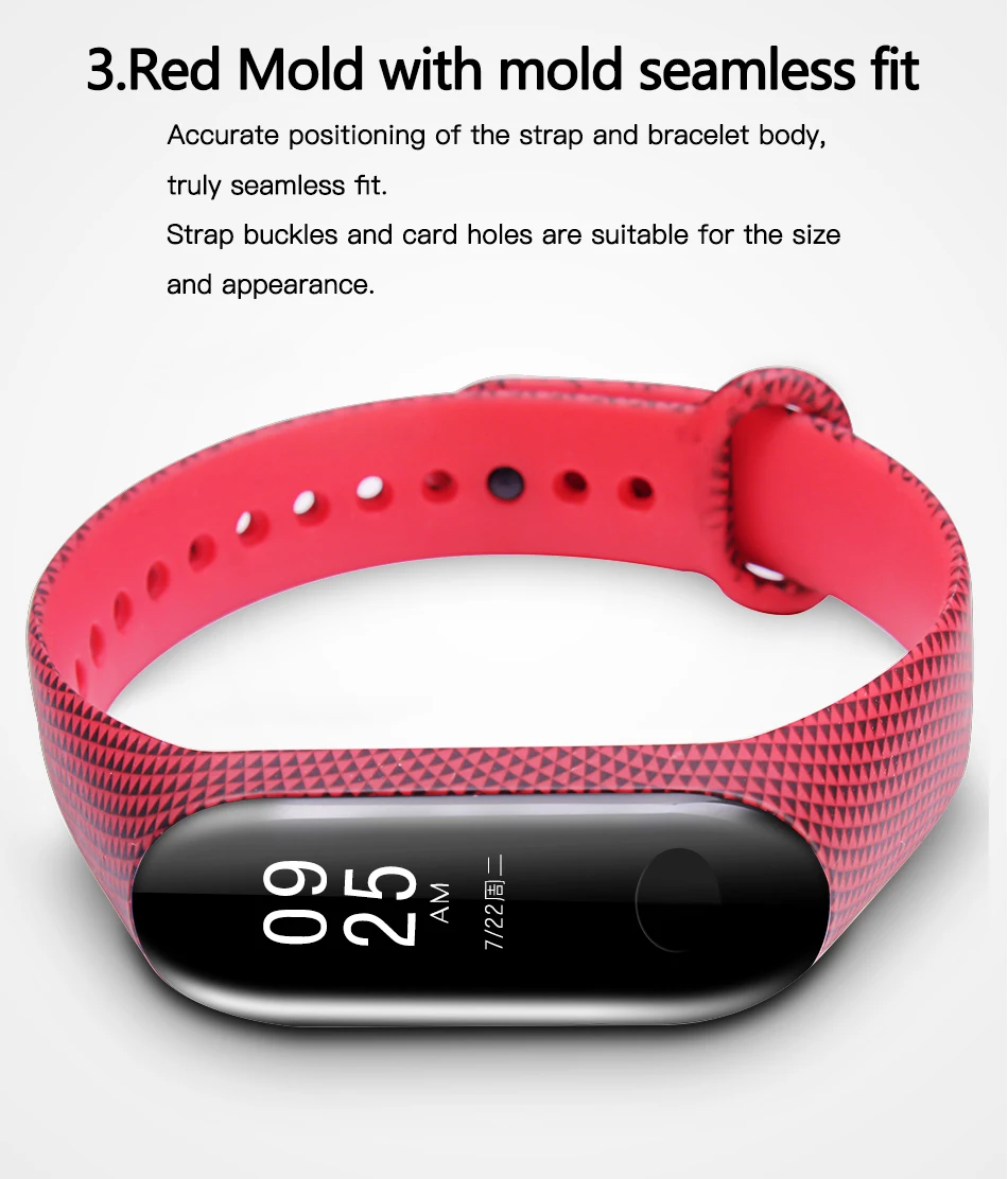 Браслет BOORUI для Xiaomi mi3, браслет Miband 3, Сменные аксессуары mi3, цветной браслет, ремень для miband3