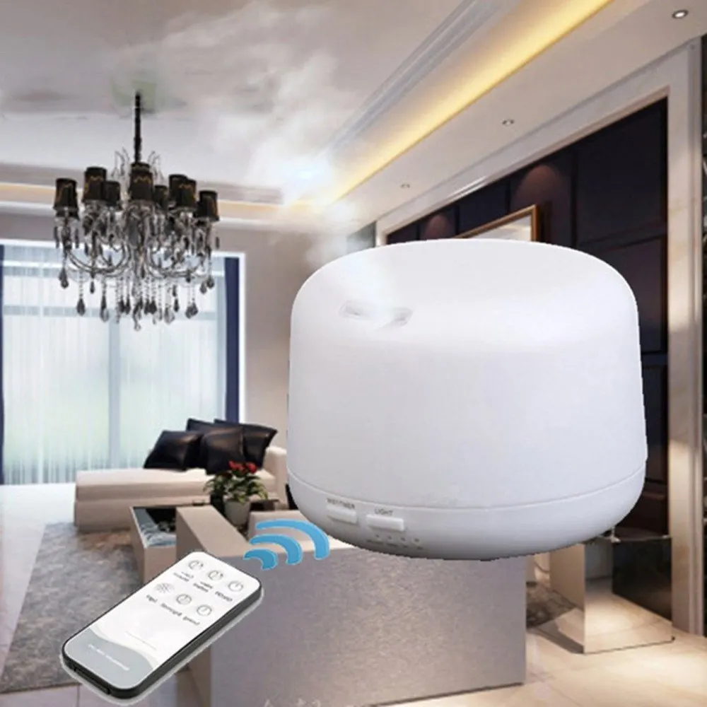 Remote Control Aroma Ultrasonic Air Humidifier 300ml Essential Oil Diffusers LED Light Mist Maker Aromatherapy Purifier US EU | Бытовая