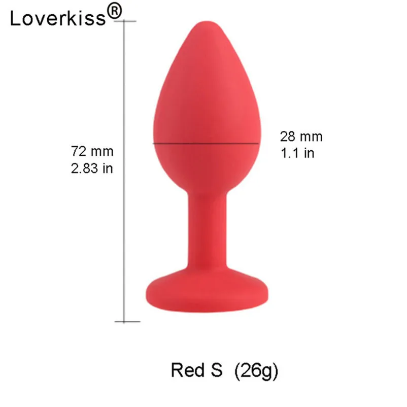 Loverkiss Fox Tail Red Silicone Butt Plug Anal Toys Massage Men Gay Women Extender Sexy BDSM Bondage | Красота и здоровье
