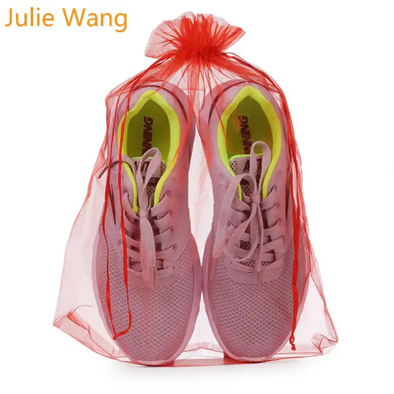 Julie Wang 5 шт. 30*40 см шифоновые ювелирные сумки органза вуаль Упаковка Сумка на год, день рождения, Рождество, Свадебная вечеринка, подарочная сумка