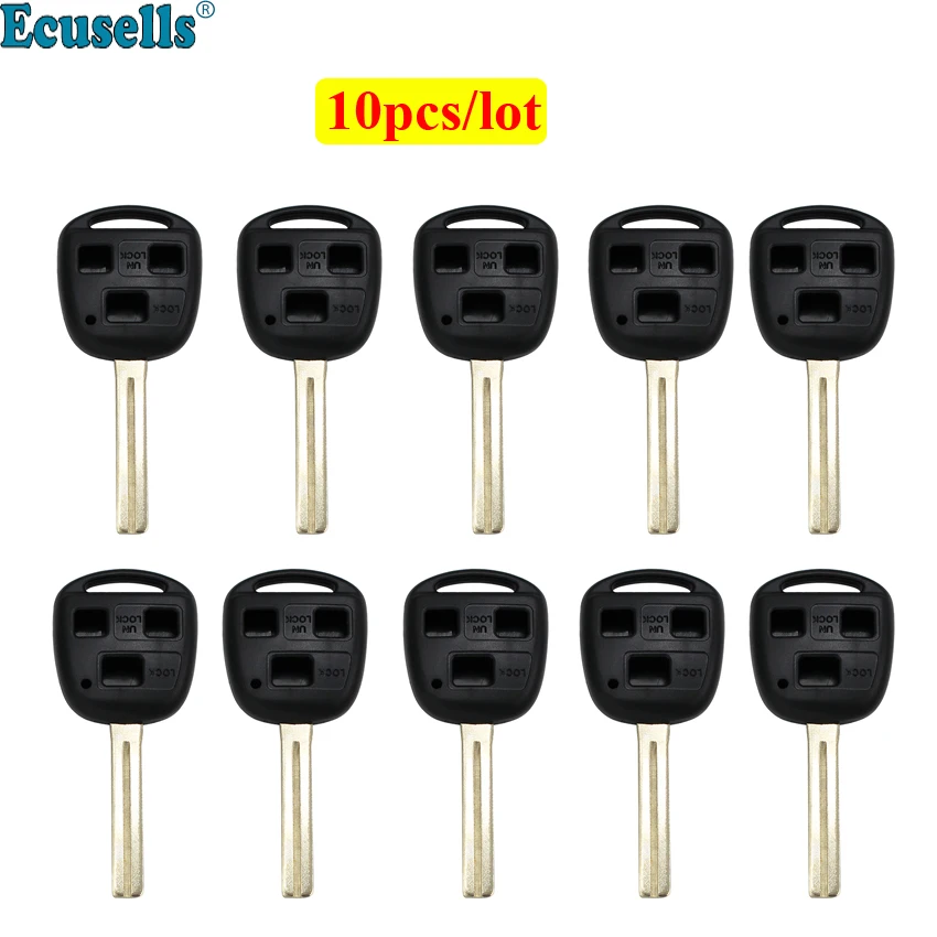 Пустой пульт дистанционного управления 10 шт./лот с 3 кнопками для Lexus ES300 LS400 LS430 LX470 SC300 SC400 SC430 TOY40 с длинным лезвием ключа
