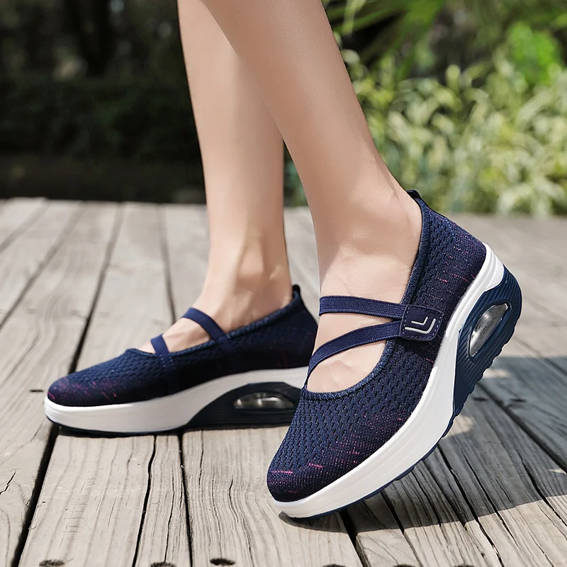 Женская обувь для тенниса спортивная из дышащего сетчатого материала на толстой