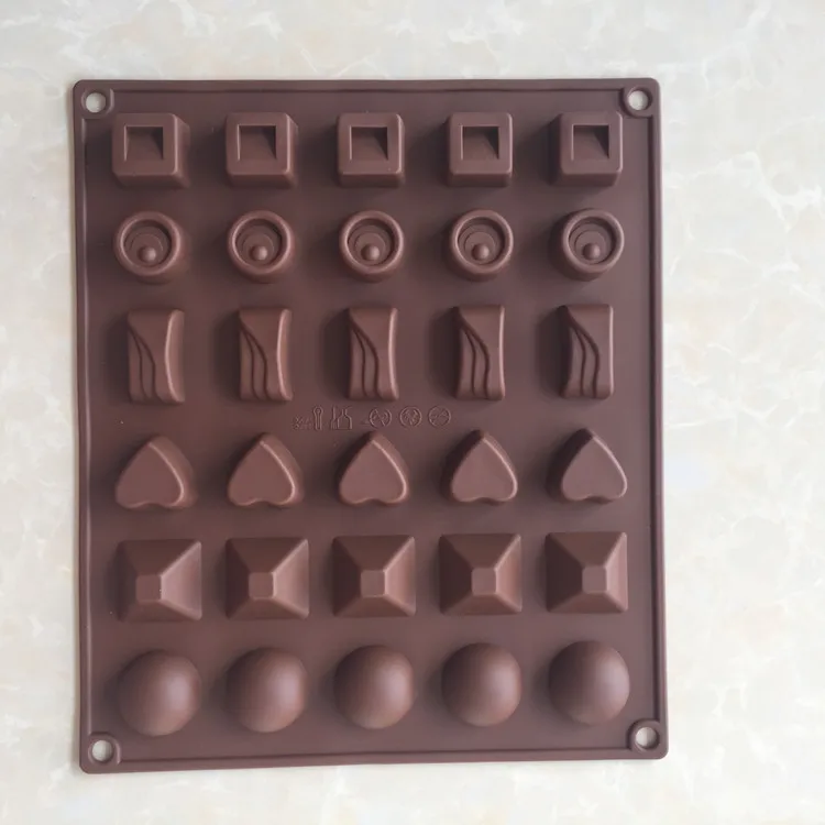 30 Even 6 Group Silica Gel Chocolates Model Malt Dust Household Self-control DIY Baking Mould Rolo De Massa Christmas | Дом и сад