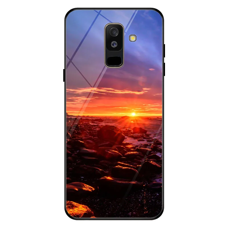 E13 Звездное небо фото настроить телефон для samsung Galaxy A6 чехол закаленное стекло чехол samsung Galaxy A6 un 6 Plus - Цвет: E13