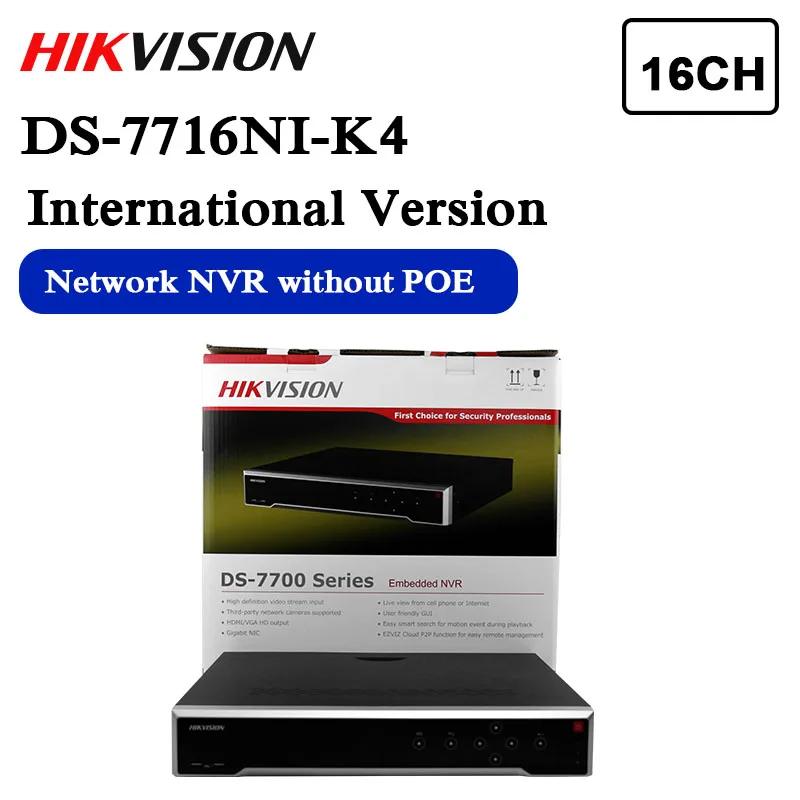 В наличии английская версия DS 7716NI K4 заменить I4 16CH не POE NVR третьей Поддерживаемые