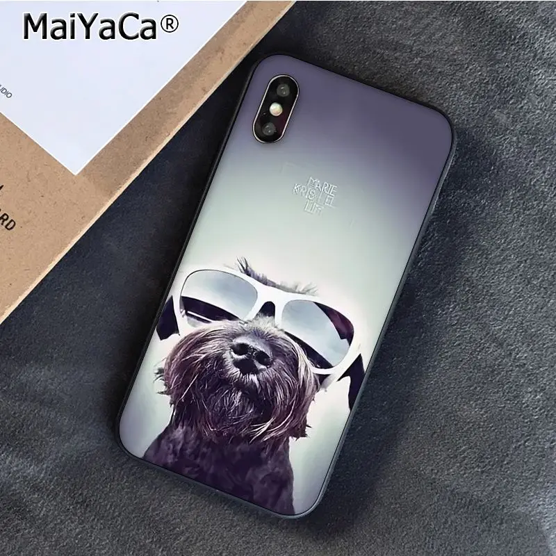 A16 Чехол MaiYaCa Schnauzer Puppy dog Art Для iphone 11 Pro 11Pro Max 5 5Sx 6 7 7plus 8 8Plus X XS MAX XR - Цвет: A16