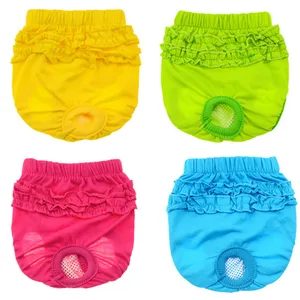 Физиологические шорты для домашних животных, собак, кошек, нижнее белье, трусы, гигиенические моющиеся трусики для маленьких женщин, трусики для щенков, котят