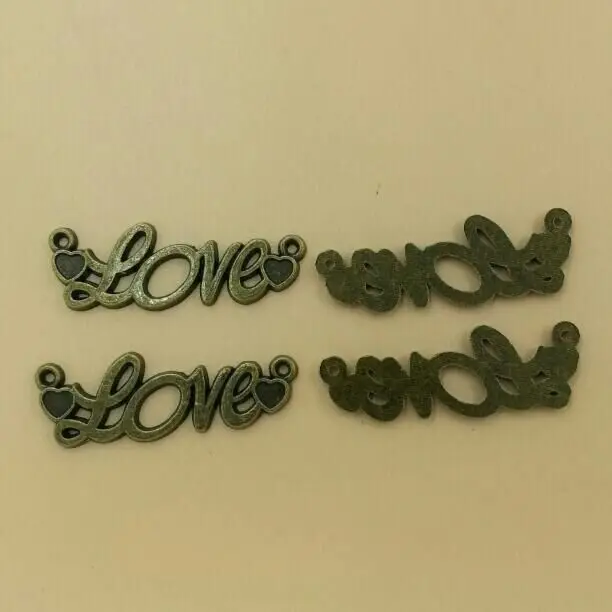 

Charms Pendants Love Charm Vintage Pendant Necklaces Diy 35x12mm 30pcs per lot (T353) 2015 New Free Shipping