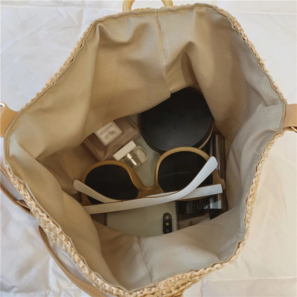 Женская сумка 2020 модные соломенные сумки ведро богемные пляжные летние через