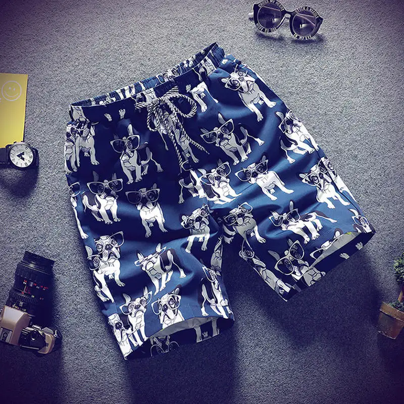 Рубашки домашние Для мужчин Drawstring печатных уличная Для мужчин s шорты летние Для мужчин шорты из хлопка и льна одежда