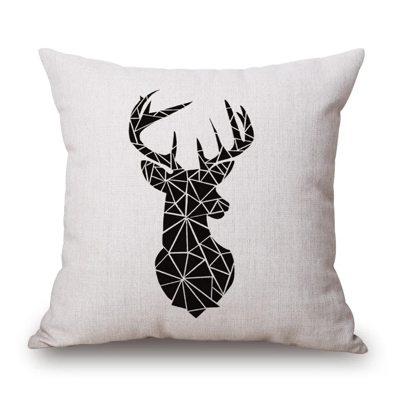 

1 Модный комплект из двух предметов: короткие черные животный принт сиденье hug наволочка декоративные дома кресло подушка для стула чехол из...