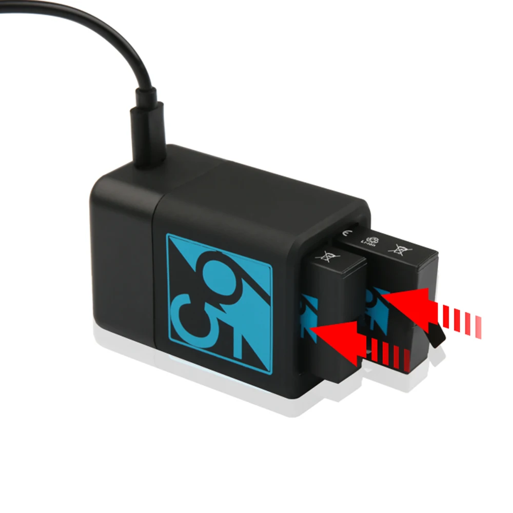 2-канальный двойной USB зарядное устройство для GoPro HERO 5 HERO 6 HERO5 HERO6 Black Hero5 камеры AHDBT-501 AHDBT501 батареи