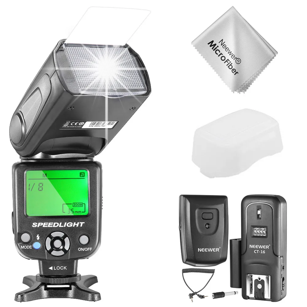 Neewer NW 561 GN38 руководство ЖК дисплей Вспышка Speedlite с дисплеем вспышка для Canon Nikon и