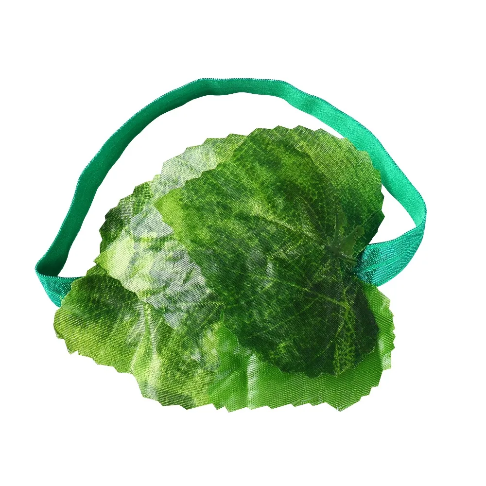 

Autumn Green Leaf Tutu Dress Girl Fairy Cosplay Birthday St. Patrick's Day Fall Costume Clothes With Headband For Movie Perform