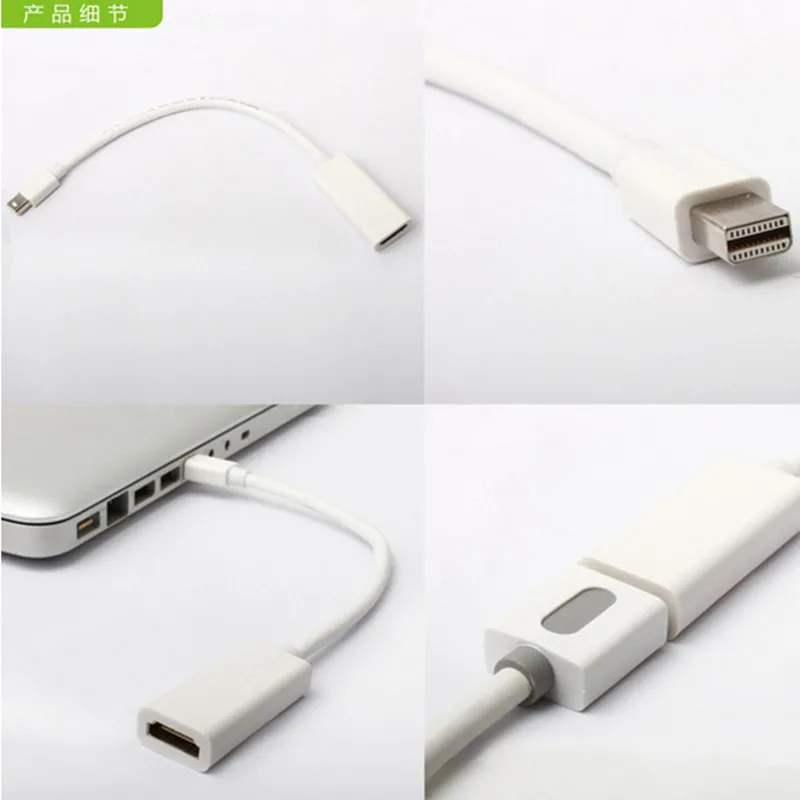 Kebidu высококачественный интерфейс Thunderbolt мини порт дисплея DP HDMI совместимый