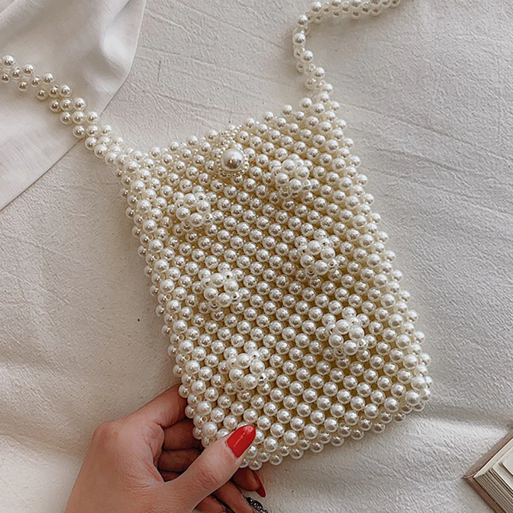 Бренд ручной жемчужные сумочки Lady beaded сумка Для женщин вечерние Винтаж сумки Ins маленькая сумка с клапаном мини сумка через плечо# N3 - Цвет: D