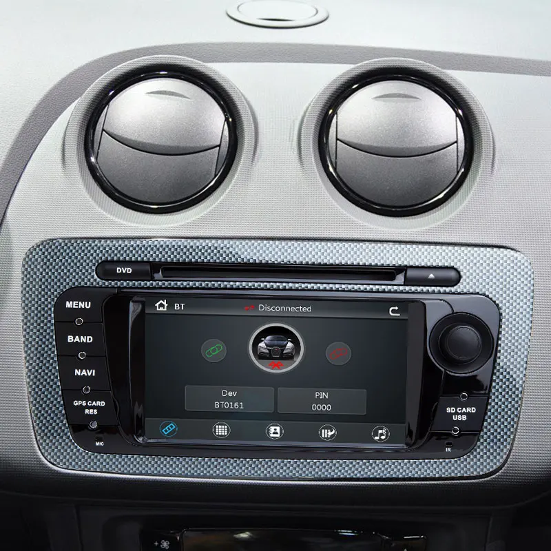 2 Din Car DVD Player Multimedia For Seat Ibiza 6J Cupra MK4 SportCoupe Ecomotive Radio 2009 2010 2011 2012 2013 GPS Navigation
