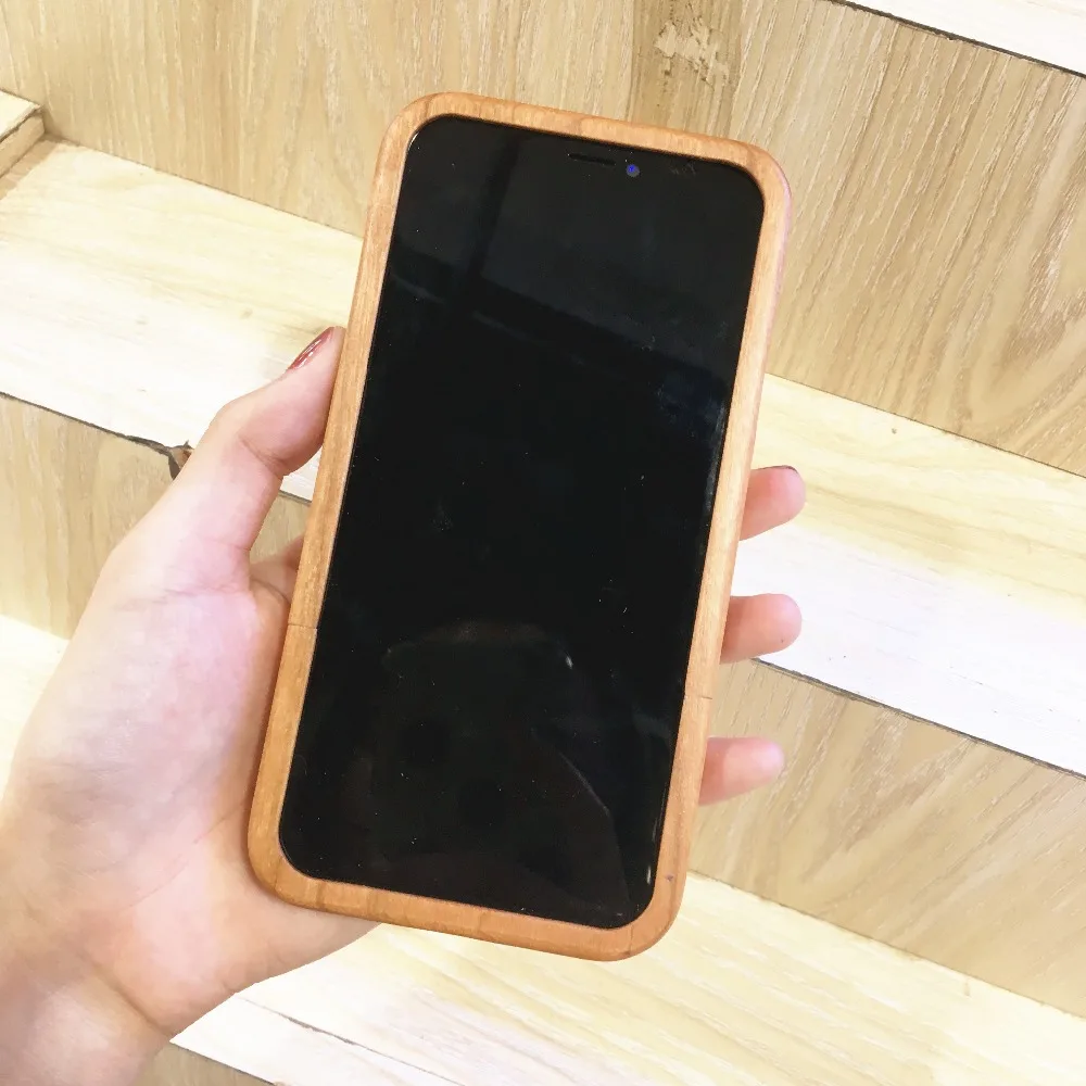 Чехол из натурального дерева для iPhone X Apple прочный на заднюю панель мобильный