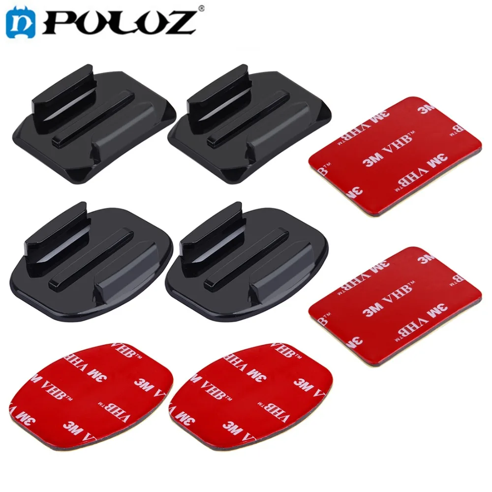 Для Go Pro Аксессуары 2 изогнутые поверхностные крепления + плоские 4 3M наклейки для