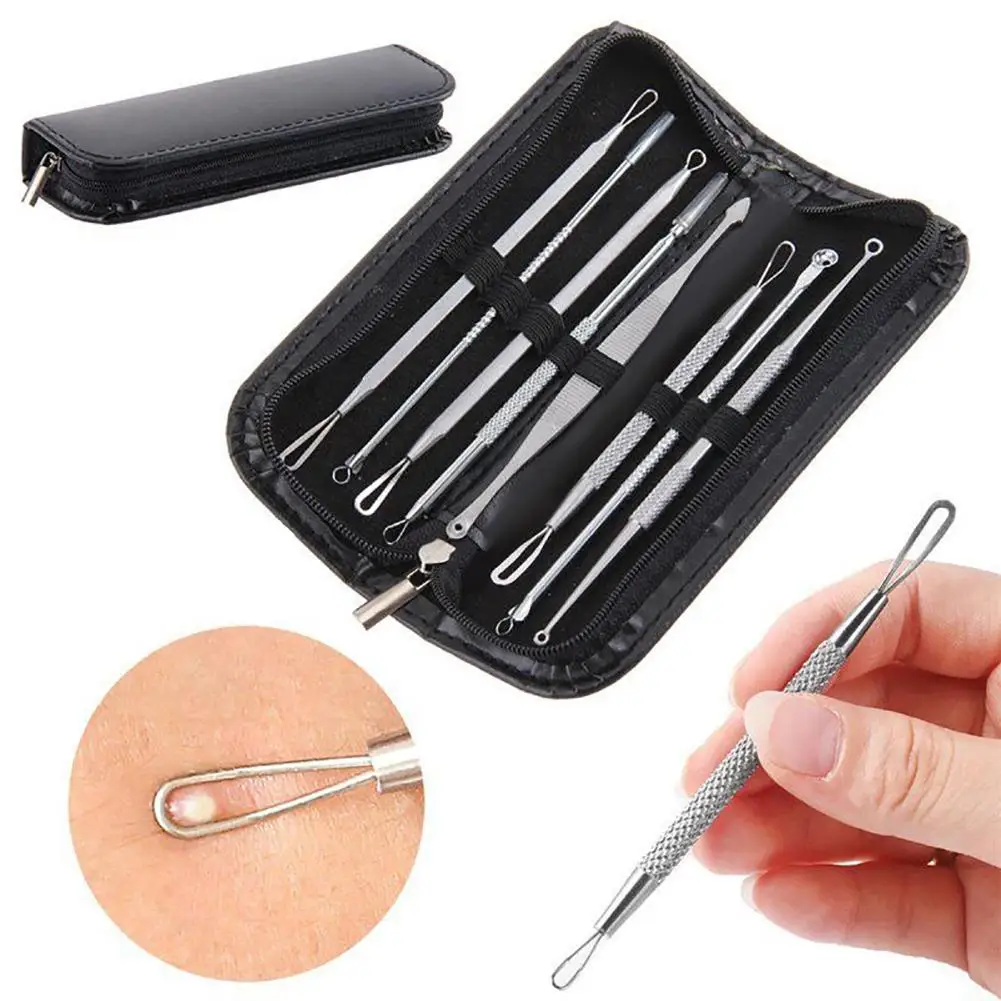 

8Pcs/Set Blackhead Remover Skin Care Acne Pimple Removal Comedone Acne Extractor Remover Skin Cleansing Tool Skin Care Kit New