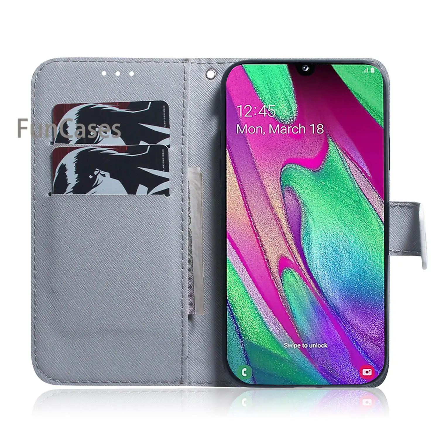 Живопись силиконовые чехлы для ajax samsung A40 откидной Чехол из ПУ кожаный чехол книги