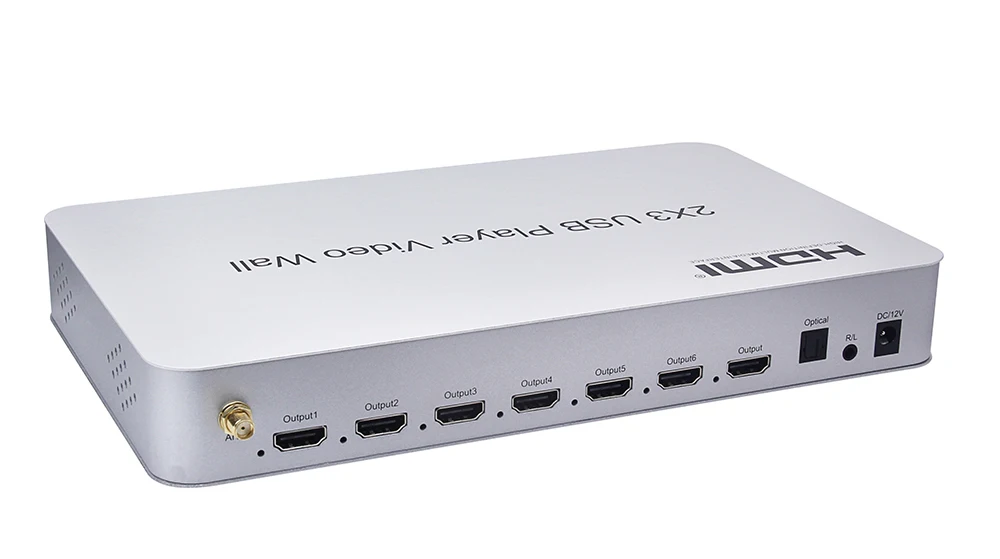 2x3 HDMI видео настенный контроллер и USB плеер видео настенный Процессор Поддержка нескольких режимов сращивания наивысшего 4K Вход 1080P выход