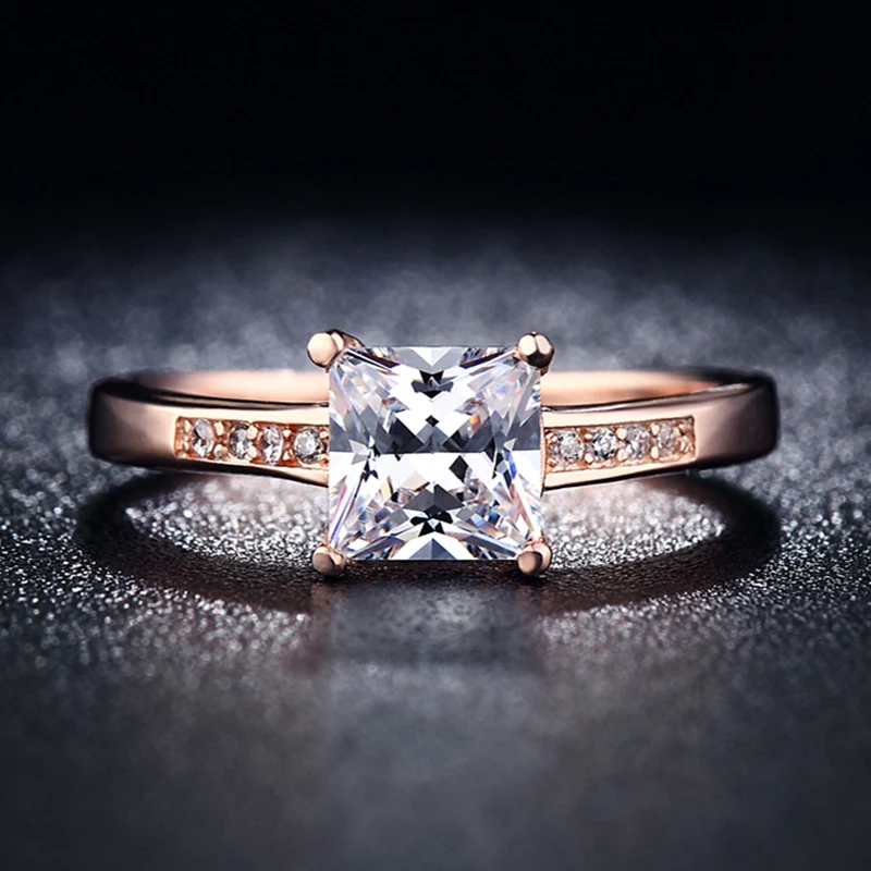 Бесплатная доставка розовый цвет золотистый украшения для женщин циркония