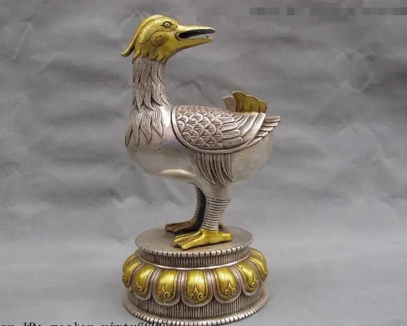 Китайский буддизм народная белая бронзовая Серебряная мандарина утка