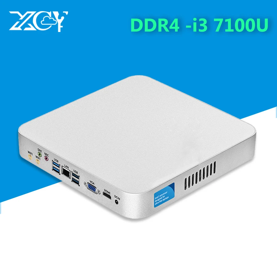 XCY DDR4 Core i3 7100U Мини ПК 16 Гб ram 4 K HD graphics 620 Windows 10 Wifi Hdmi Kaby Lake мини-ПК игровой ПК