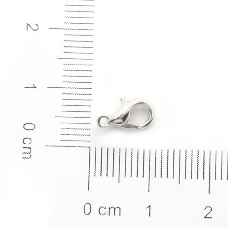 Rhodium 10 мм, 100 шт./лот, застежка-карабин из сплава, крючки для ожерелья и браслета, застежка-крючок для рукоделия с открытыми инструментами, кольцо для изготовления ювелирных изделий - Цвет: Rhodium