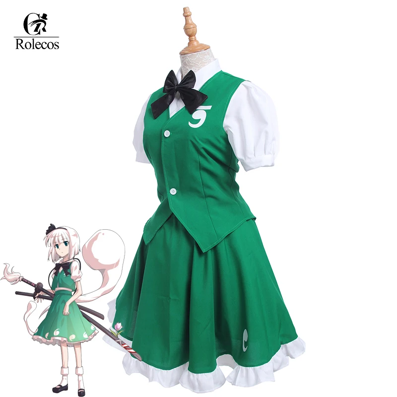 ROLECOS Лолита Униформа Touhou Проект Косплей костюмы Youmu Konpak аниме косплей костюм