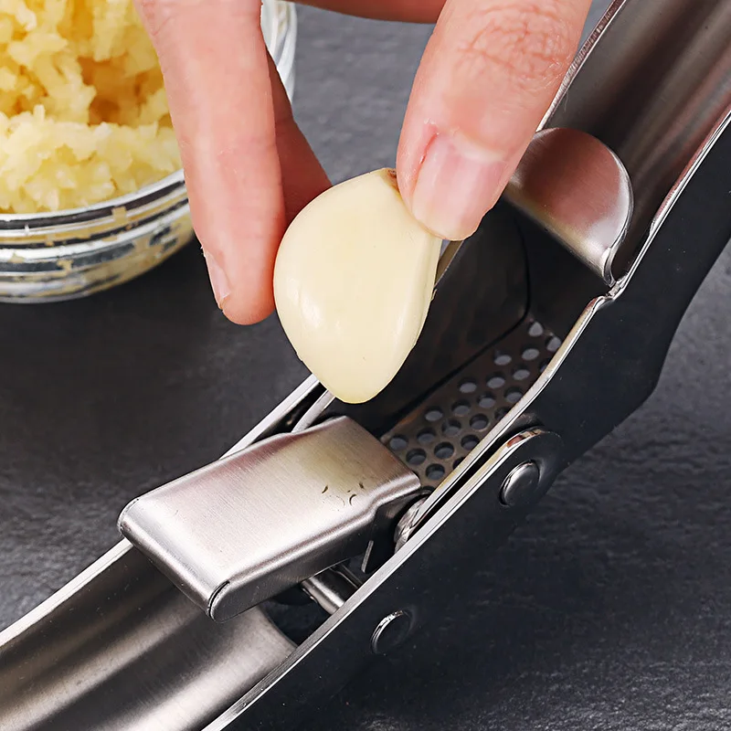 Креативный дизайн из нержавеющей стали пресс для чеснока кухонный инструмент