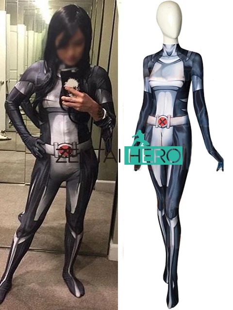 Laura Kinney X-23 костюм для косплея с 3D принтом черный и серый X-men женщин детей из лайкры