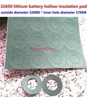 100pcslot 2s 32650 lithium battery positive electrode hollow flat head insulating gasket 1 battery hollow flat head meson