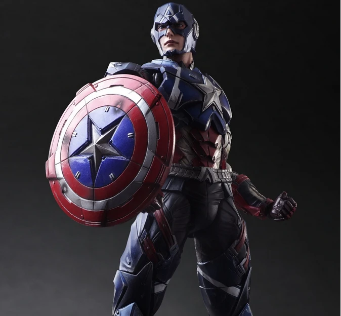 Play Arts Kai Captain America Super Hero Steve Rogers PA 27 см ПВХ фигурка кукла игрушки детский подарок