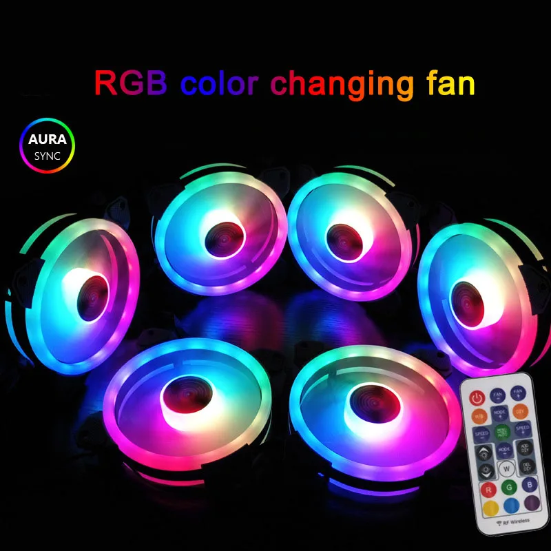 120 мм Тихая двойная Aura RGB Проекция для компьютера ноутбука игровой чехол