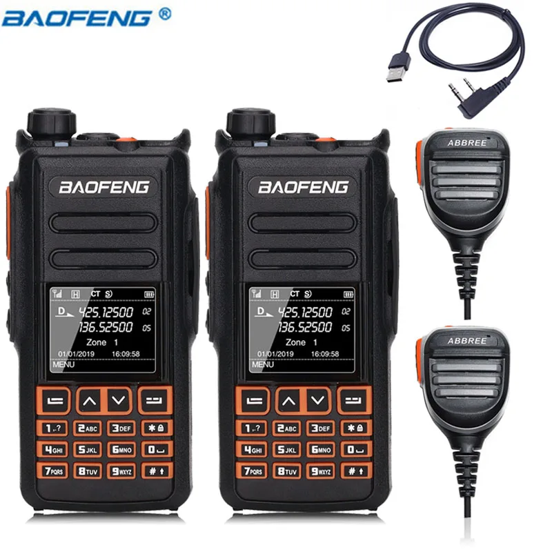 as pic show 2 2 шт BaoFeng DM-X DMR Цифровой рация с GPS Запись голоса VHF Любительская рация двойного диапазона с Модернизированный из DM-1702 DM-1701 DM-1801 двухстороннее радио - Color: as pic show 2